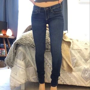 low waist dark jeans
